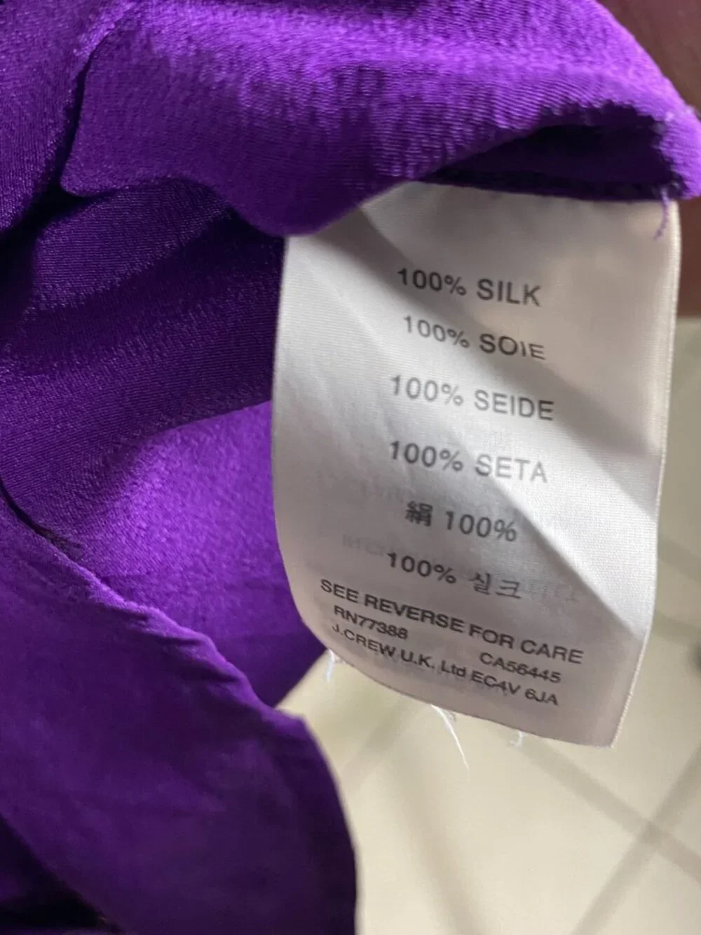 J.Crew Pure Silk Top Purple Ruffle Sleeveless Blouse Royal Gem Bold CorpGoth